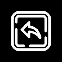 Left arrow Line Inverted Icon vector