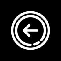 Left arrow Line Inverted Icon vector