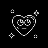 Rolling eyes Line Inverted Icon vector