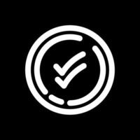 Double check Line Inverted Icon vector