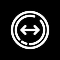 Left and right arrow Line Inverted Icon vector