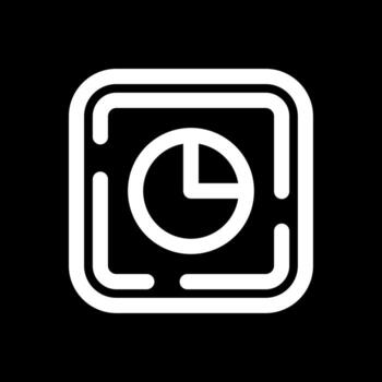 Pie chart Line Inverted Icon vector