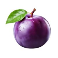 AI generated Plum Studio Shot Isolated on Transparent Background, Food Photography, png