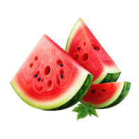 AI generated Watermelon Studio Shot Isolated on Transparent Background, Food Photography, png