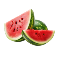 AI generated Watermelon Studio Shot Isolated on Transparent Background, Food Photography, png