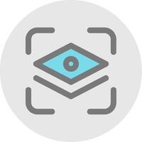 Layer mask Line Filled Light Circle Icon vector