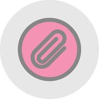 Paperclip 1 Line Filled Light Circle Icon vector