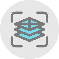 Fill adjustment layer Line Filled Light Circle Icon vector