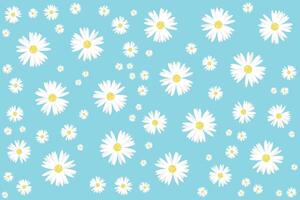 floral pattern on blue background vector