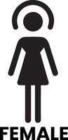 minimal stick female icon vector black color silhouette, white background 4