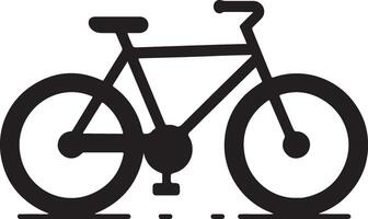 minimal Two wheeled bycycle vector silhouette, black color silhouette