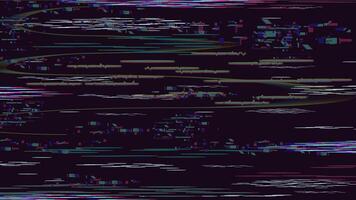 Glitch damage texture. Distortion retro noise effect, no signal abstract technical problem, destroyed pixel defect vector background illustration