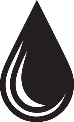 minimal Rain drop icon symbol, flat illustration, black color silhouette, white background 6