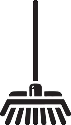 minimal Floor mop icon symbol, flat illustration, black color silhouette, white background 28