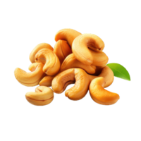 AI generated cashew nuts on transparent background PNG