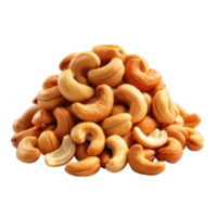 AI generated cashew nuts on transparent background PNG