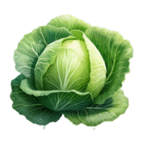 AI generated Cabbage on transparent background PNG