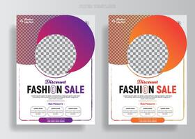 Fashion sale flyer template design, fashion promotion design, Stylist marketing leaflet, Commercial discount template, Super sale. vector