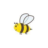 Cartoon cute bee isolated illustration vector