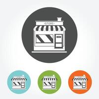 Tienda icono vector ilustración