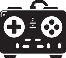 minimal Game console icon symbol, flat illustration, white background 20 vector