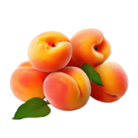 AI generated Apricot on transparent PNG