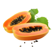 AI generated papaya on transparent Background png