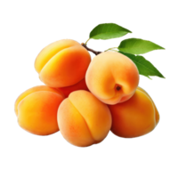 AI generated Apricot on transparent PNG