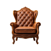 AI generated Club Chair isolated on transparent background png