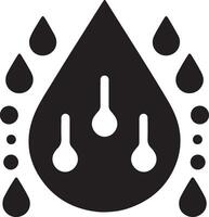 minimal Rain drop icon symbol, flat illustration, black color silhouette, white background 19 vector