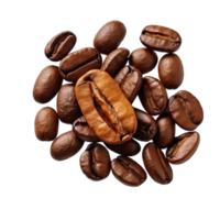 AI generated coffee beans on Transparent Background png