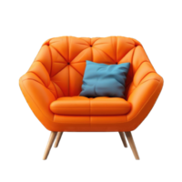 AI generated armchair on Transparent Background png