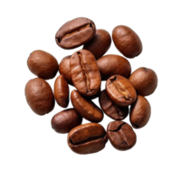 AI generated coffee beans on Transparent Background png