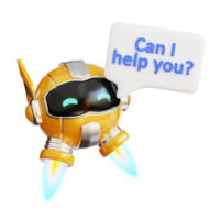 3d Robot Can I Help you png