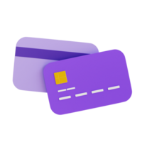 3d interpretazione credito carta icona png