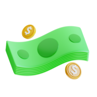 3d rendering amount of money icon png