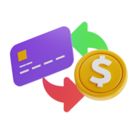 3d rendering exchange transaction icon png