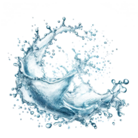 AI generated water splashes in the air isolated PNG transparent background