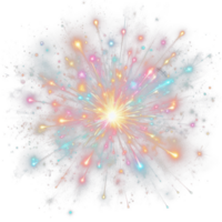 AI generated firework isolate PNG transparent background