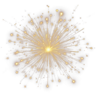 AI generated firework isolate PNG transparent background