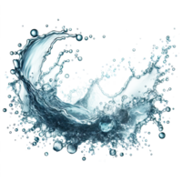 AI generated water splashes in the air isolated PNG transparent background