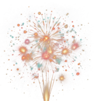 AI generated fireworks isolate PNG transparent background