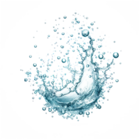 AI generated water splashes in the air isolated PNG transparent background