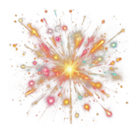 AI generated firework isolate PNG transparent background