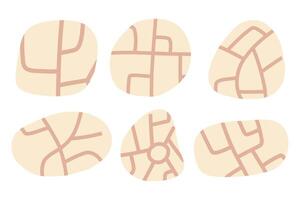 Vector set of roads. Collection of isolated road maps. Road maps for creating a city.