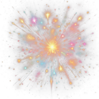 AI generated firework isolate PNG transparent background