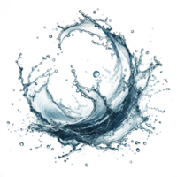 AI generated water splashes in the air isolated PNG transparent background