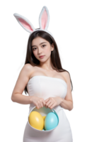 AI generated Generated image easter bunny girl PNG transparent background