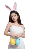 ai generiert generiert Bild Ostern Hase Mädchen png transparent Hintergrund