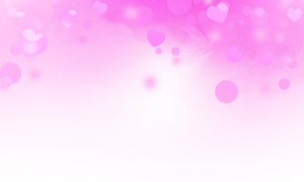 pink cloudy dust with hearts and bokeh effect png